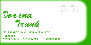 dorina trunk business card